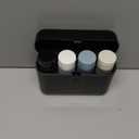 Travel Bottles with Case, 4x2oz TSA Approved, Leak-Proof, Press to Unlock, Compact & Portable Travel Toiletries (Black)