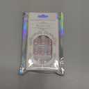 Qsnidy Press on Nails Square - French Ombre Pink Fake Nails Medium Acrylic Glossy Full Cover Stick On Nails for Women and Girls Daily Wear, Natural Fit Glue on Nails in 12 Sizes - 24 Nails Kit