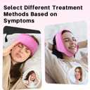 Headache Ice Pack Head Wrap for Migraines Reusable Gel Forehead Ice Pack for Injuries Cold Pack Head Ice Therapy Wrap for Headache Relief Fever Tension Sinus Pain Chemo Head Injuries Stress(Hot Pink)