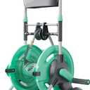 Garden Hose Reel Cart, Hold Up to 75-150 Ft of 5/8 Inch Hose, Water Hose Reel Cart with Wheels, Mobile Hose Reel Cart For Car Washing, Garden Watering, Outside Use