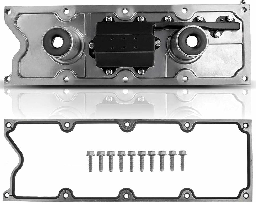 A-Premium Gen III LS1 LS6 Valley Cover Pan Plate, for Chevy Gen3 V8 Gas 5.7L/350 Engine, Cadillac CTS 04-05, Chevy Corvette 04, Pontiac GTO 04, with Gasket and Bolts