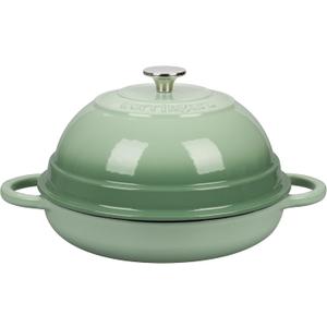 VORRINGARD Cast Iron Enameled Dutch Oven Pot with Lid for Bread Baking, Bread Oven, 6 Quart, Green