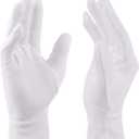 Moisturizing Gloves for Dry Hands Overnight, Selizo 3 Pairs 100 Percent White Cotton Gloves for Women Eczema, Hand Moisturizer Sleeping Spa Gloves for Eczema Dry Hands