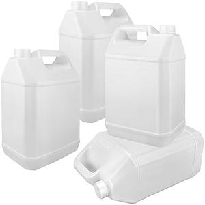 2.5 Gallon Water Jug, F-Style Plastic Jug, Water Storage Containers, Hdpe Containers with Leakproof Cap (4 Pack)