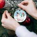 7 x Funny Friendship Ornaments 2025 - Bestie by Choice Friends Ornament, Xmas Gifts for Friends BFF Bestie, Funny Gift for Coworker Work Bestie Neighbors