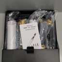 Hair Dryer Brush 5 in 1, Negative Ion Blow Dryer Brush Set, 110,000 RPM High - Speed Hot Air Brush Air Styler Curling Wrap Air Curler,Curling Iron Hair Styling Tools for Straight Curl Drying Smoothing (White)