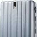Hanke 24 Inch Luggage Suitcases With Spinner Wheels Lightweight PC Hard Shell Rolling Suitcase With Travel Lock,Checked-Medium 24-Inch(Gray)