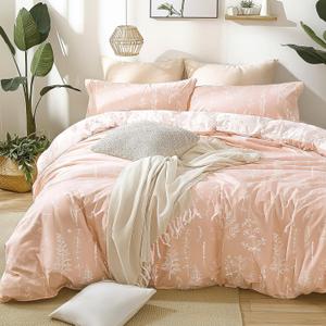 Love's cabin Dusty Rose Pink Full Size Comforter Set - Full Comforter Set, 3 Pieces Cute Floral Bedding Sets for All Seasons,1 Soft Reversible Botanical Flowers Comforter and 2 Pillow Shams (Full (79"x90"), 06 - Dusty Rose)