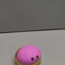 Dumpling Squishies Toy, Giant Glitter Dumpling, Colorful Dumplings Stress Balls Fidget Sensory Toy,Soft Squeeze Decompression Dough with Food Steamer, Stretchy Desk Toys (Pink)