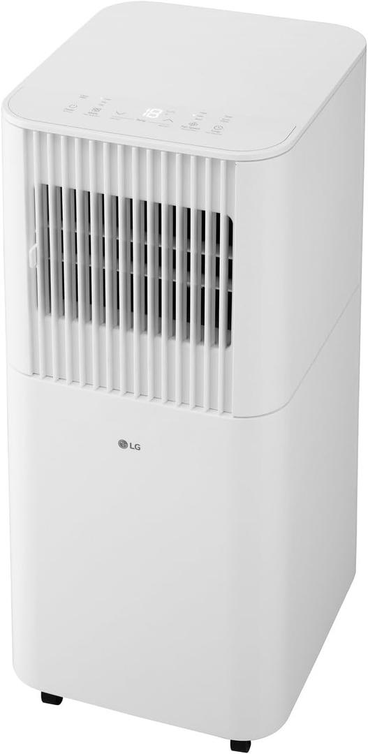 LG 5,000 BTU (DOE) Portable AC with Fan and Remote Control, White | Fan, Compact Quiet, Standing, Remote Control, for Indoor Bedroom, Bathroom, Garage, Office