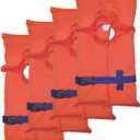 Stearns 4-Pack of PFD Life Vests, USCG-Approved Type II Life Jackets, Universal Size, Flotation Vests for Boat & Swim Safety