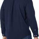 Amazon Essentials Men's Long-Sleeve Regular-fit Stretch Poplin Shirt (S)