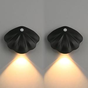 2 Pack Rechargeable Automatic Motion Sensor Night Light with 3 Light Modes & 3 Color Temperatures | USB-C Fast Charging, Magnetic Wireless for Bedroom, Bathroom, Hallway, Stairs, Doors (Black)
