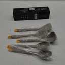 Silicone Kitchen Cooking Utensils Set: MOACC Heat Resistant 13.6in Long Kitchen Gadgets, BPA Free Non Stick Rubber Cook Accessories For Food Prep, Frying, Serving, Basting (Light Grey)