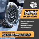 Auto Fixing Snow Chains for Car Tires, Tire Chains for Passenger Cars, Sedan, SUVs, Quick Fit & Easy Installation Snow Tire Chains, Portable Reusable Emergency Tire Traction Chain, Set of 2 (HPK-1553)
