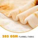 CASOFU Burritos Tortilla Throw Blanket, Double Sided Giant Flour Novelty Blankets for Your Family, 285 GSM Soft and Comfortable Flannel Taco Blanket.(Beige, 71 inches)