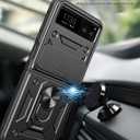 Compatible with Motorola Razr 2023 Bracket Shell,with Slide Camera Lens Cover Compatible with Motorola Razr 40 5G 2023 XT2323-1 XT2323-3 XT2323-4 XT2323-7 Case Black