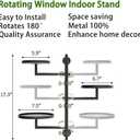 Rotating Wall Plant Shelves Plant Shelf for Window 3-Tier Metal Wall Plant Holder for Multiple Plants with Hanging Indoor Home Decor