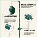 4 Feet Fence Posts Sturdy Duty Metal Fence Post, No Dig Garden U Post for Wire Fencing Steel Post for Yard, Outdoor Wire, Pack of 10