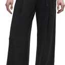 SUUKSESS Women Casual Palazzo Pants with Pockets 2025 High Waisted Lounge Wide Leg Pant (L)