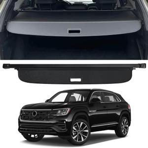 Retractable Trunk Cover Compatible with 2020-2025 2026 Volkswagen/VW Atlas Cross Sport Cargo Cover Rear Trunk Security Cover VW Atlas Cross Sport Accessories Privacy Screen Cover