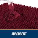 OLANLY Dog Door Mat for Muddy Paws 70x46, Absorbs Moisture and Dirt, Absorbent Non-Slip Washable Doormat, Quick Dry Chenille Mud Mat for Dogs, Entry Indoor Entryway Carpet for Inside Floor, Burgundy