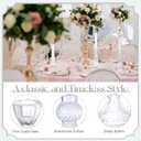 Mumufy 36 Pcs Glass Crystal Taper Candle Holders Clear Glass Candlestick Holder Fit 0.8 Inch Candles Crystal Decorative Candlestick Stand Centerpiece for Table Wedding Dining Party