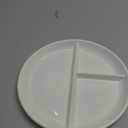 Divided Porcelain Plate 9-Inch Portion Control Plate for Balanced Eating Microwave & Dishwasher Safe, White