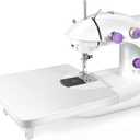 Portable Sewing Machine with Extension Table and Light, Mini Handheld Sewing Machine with Upgraded, Two Threads Double Speed Double Switches, Easy to Use for Kids, Beginners and DIY