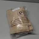 YoungsTex Burlap Linen Curtains 48 Inch Length for Short Window, Toffee Semi Sheer Drapes with Bronze Grommet Light Filtering for Kitchen Cafe Bathroom Bedroom, 2 Panels, 42 X 48 Inch