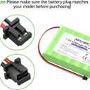 NASTIMA 7.2V 3700mAh Replacement Battery for DSC IMPASSAS 9057, 6PH-H-4/3A3600-S-D22, 7.2V Rechargeable Ni-MH Battery Pack