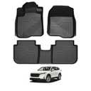 Falafa Floor Mats for Honda CRV 2025 2024 2023 (Include Hybrid), TPE All Weather Protection Floor Liners for Honda CR-V Hybrid Accessories,1st & 2nd Row, Odorless Anti-Slip, Black