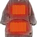 KFUBUO Heated Electric Wearable Blanket Throw Battery Operated Portable USB Cordless Outdoor Hoodie Sweatshirt