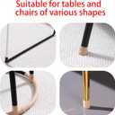 2 x Chair Leg Floor Protectors,8 Rolls Felt Pads,Furniture Pads For Hardwood Floors,Self- Adherent for Tables and Chairs,Keeps Furniture Quiet When Moving (Black, 8)