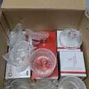 Honeydak 12 Sets Glass Candy Jar with Lids Elegant Crystal Decorative Candy Dish Candle Holders for Guests with Dried Flowers Bows Organza Bags for Wedding Engagement Baby Shower Party Favors(Green)