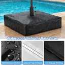 Rileytee Patio Umbrella Base Cover, Outdoor Heavy Duty 600D Waterproof Anti-UV Square Umbrella Stand Base Cover (Black, 36"L x 36"W x 8"H)