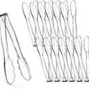 [Clear Tongs 7.5'' Inches] Plasticpro 7.5'' Serving Tongs Heavy Duty Reusable Kitchen and BBQ Clear Serving Tong for party's, Caterings, Events, Buffet, Weddings, And every Day use Pack of 12