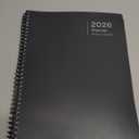 Dunwell 2026-2027 Academic Year Planner 8.5x11, July 2026 to June 2027, Weekly Monthly Agenda with Laminated Tabs, Daily Professional Organizer, Notes (Charcoal Gray)