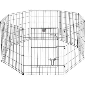Pet Trex 24" Exercise Playpen for Dogs Eight 24" x 30" High Panels with Gate