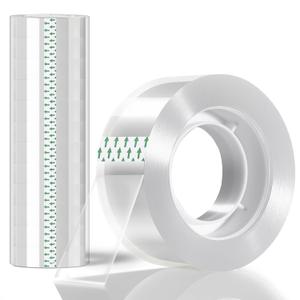 2 x 12 Rolls Transparent Tape Clear Tape Refills Rolls Stationery Tape for Home, School and Office, 3/4 x 1000 Inches, 1 Inch Core
