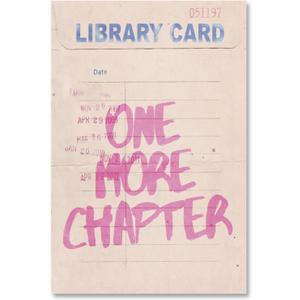 Ripiyome Pink Vintage Library Wall Art One More Chapter Quote Book Poster Trendy Bookish Decor Posters Retro Library Canvas Print for book lover Reading Nook Bedroom Wall Decor 12x16inch Unframed