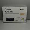 Veeloim Stone Bath Mat Diatomaceous Earth Shower Mat Non-Slip Super Absorbent Diatomite Stone Bath Mats for Bathroom Floor Quick Drying Natural Easy to Clean(23.6''×15.4" White)