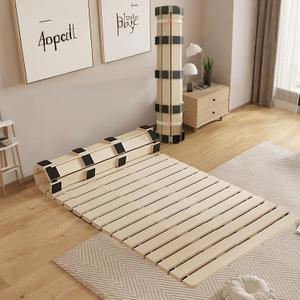 Floor Bed Frame Japanese Bed Frame Foldable Slatted Bed Base Wooden Floor Platform Guest Tatami Mat, C-Twin