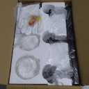 3-Light Farmhouse Bathroom Light Fixtures Vintage Vanity Lights Over Mirror Black and Wood Painted Metal Vanity Light with Glass Shades E26 Socket