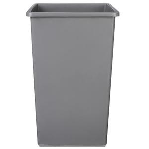 Amazon Basics Square Waste Container, Open Top, Space Saving, 25 Gallons, Grey, Pack of 2