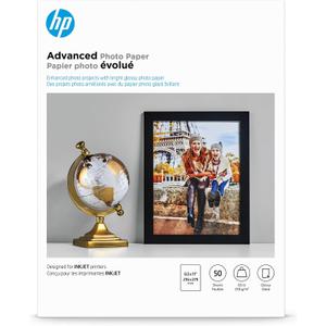 HP Advanced Photo Paper, Glossy, 8.5x11 in, 50 sheets (Q7853A)