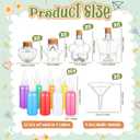 Bokon 96 Pcs Sand Art Kit for Kids Include Sand Art Bottle Colored Art Sand with Plastic Funnel Sand Art Activity Kit for Arts and Crafts Schools Birthday Wedding Party Favors Bulk
