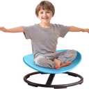 Kids Sensory Spinning Chair for Autism Ages 3+, Sit and Spin Swivel Chair for Kids with ADHD, Sensory Chairs for Autistic Children, Sensory Toys for Motion Sickness Relief, Balance Training (Blue)