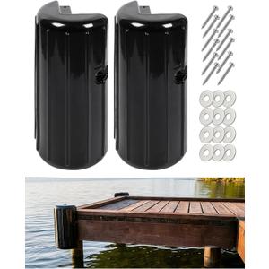 OCEANBROAD Dock Corner Bumpers, Heavy-Duty Marine Guard for Dock Corner & Edge Protection, UV-Resistant PVC with Stainless Steel Hardware, Vertical Installation for Straight Corners