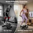 Rock Stepper, Side to Side Stepper for Exercise at Home, Low-Impact 3D Rocking Stepper Machine with Resistance Bands & Non-Slip Mat, Side Stepper for Full Body Workout, 250 LBS Capacity